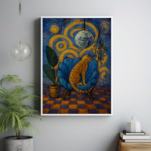 Retro Interior Disco Leopard Print 2 - Disco Ball Print, Retro Disco, Leopard Funky Interior, Retro Bohemian, Colouful Groovy 70s Poster,