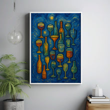 Retro Wine Glasses Trendy Print, Wine Illustration, Bar Cart Art, Trendy Aesthetic Hand Drawn Doodle, Dining Room Kitchen Maximalist Decor
