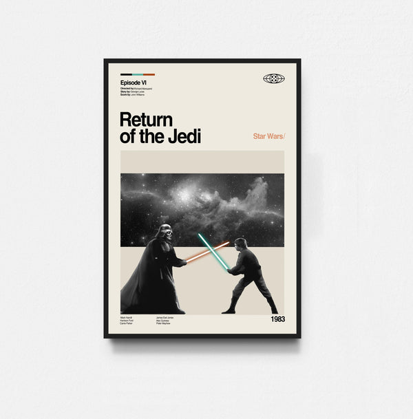 Return of the Jedi - Star Wars Poster, Star Wars Print, Tv Series Poster, Midcentury Art, Minimalist Art, Retro Poster, Vintage Poster 1828668961