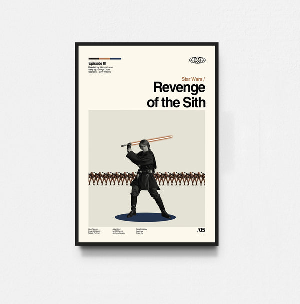 Revenge of the Sith - Star Wars Poster, Star Wars Print, Tv Series Poster, Midcentury Art, Minimalist Art, Retro Poster, Vintage Poster 1781174533
