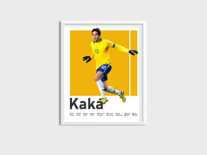 Ricardo Kaka Poster, Brazilian Soccer Legend, Man Cave Decor Sport Poster 1594508637