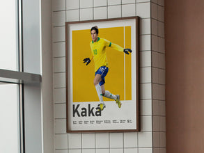 Ricardo Kaka Poster, Brazilian Soccer Legend, Man Cave Decor Sport Poster 1594508637