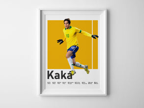 Ricardo Kaka Poster, Brazilian Soccer Legend, Man Cave Decor Sport Poster 1594508637