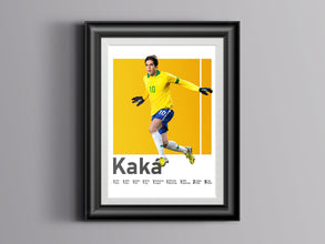 Ricardo Kaka Poster, Brazilian Soccer Legend, Man Cave Decor Sport Poster 1594508637