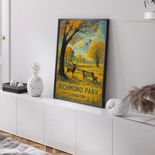 Richmond Park Travel Poster, London City Wall Art, Richmond Park London Print, London Gifts, Richmond Park Wall Decor, Birthday Gifts