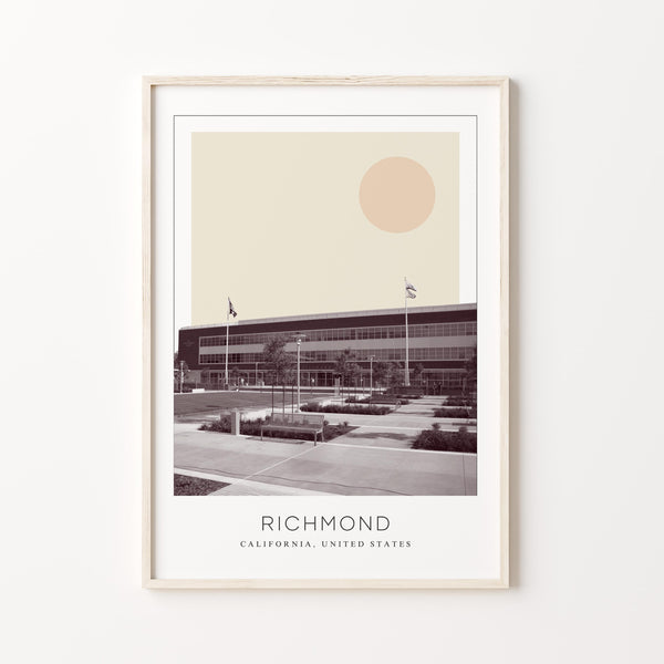 Richmond Poster Print, Richmond Travel Poster, Richmond Minimalistic Wall Art, Richmond, California, United States 1868248068