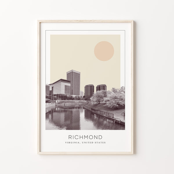 Richmond Poster Print, Richmond Travel Poster, Richmond Minimalistic Wall Art, Richmond, Virginia, United States 1868249652