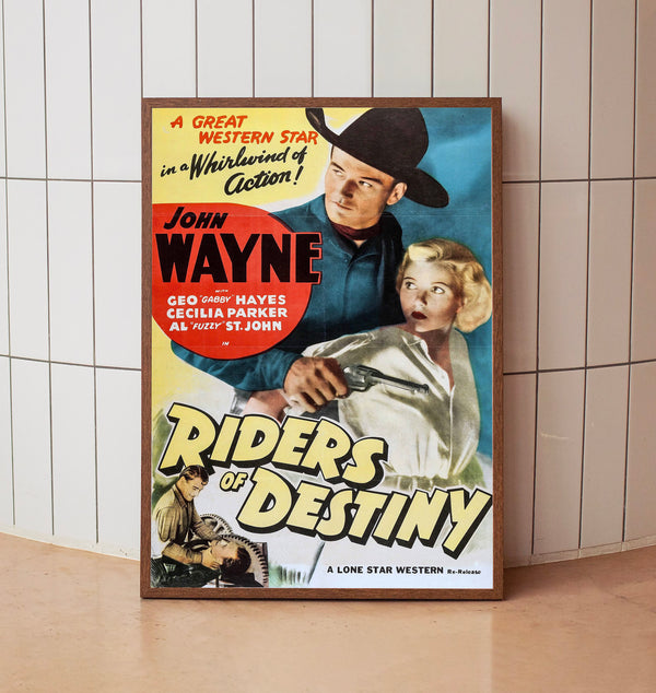Riders of Destiny 1933Poster Art Print Movie Posters Gift for Movie lovers 2