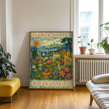 Rio De Janeiro Flower Market Poster, Wall Decor, Brazil Floral Illustration, Botanical Gallery Wall Art, Gift For Friend, Travel Poster