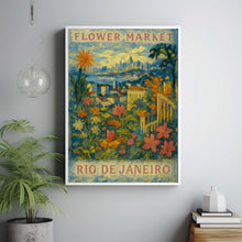 Rio De Janeiro Flower Market Poster, Wall Decor, Brazil Floral Illustration, Botanical Gallery Wall Art, Gift For Friend, Travel Poster
