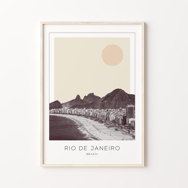 Rio de Janeiro Poster Print, Rio de Janeiro Travel Poster, Rio de Janeiro Minimalistic Wall Art, Rio de Janeiro, Brazil 1868248082