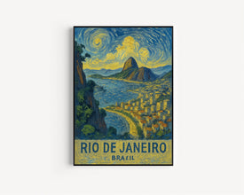 Rio de Janeiro Travel Print, Brazil Rio de Janeiro Travel Art Wall Decor, Home Decor Wall Art, South America Travel Poster