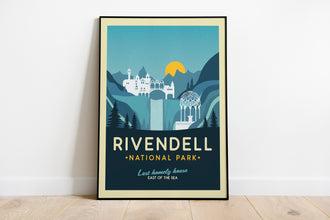 Rivendell Poster, Rivendell National Park Poster, Lord of the Rings Posters, LOTR Posters, Middle earth Posters, LOTR Art Prints, Art 1738288804