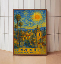 Riverside Poster Print, Riverside Travel Poster, Riverside Van Gogh Style Wall Art, Riverside, California, United States