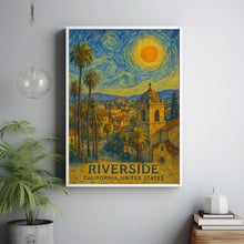 Riverside Poster Print, Riverside Travel Poster, Riverside Van Gogh Style Wall Art, Riverside, California, United States