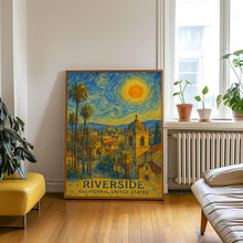Riverside Poster Print, Riverside Travel Poster, Riverside Van Gogh Style Wall Art, Riverside, California, United States