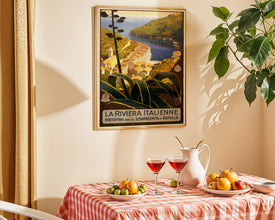 Riviera, Italian Vintage Travel Poster Art (Digital Download) 575265414