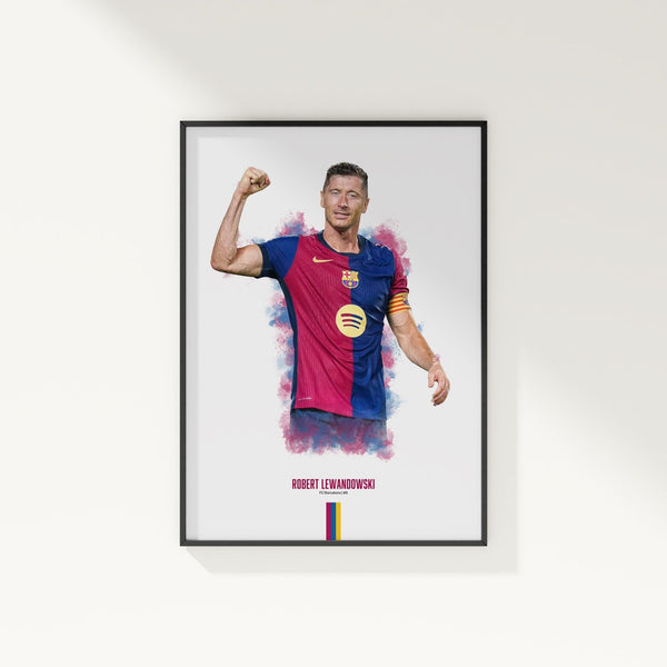 Robert Lewandowski FC Barcelona Poster La Liga Football Wall Art 1778564298