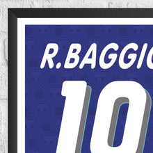 Roberto Baggio Italy Legend Stats Football Print 1320083324