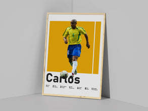 Roberto Carlos Poster, Brazilian Football Legend Print Sport Poster 1580318170