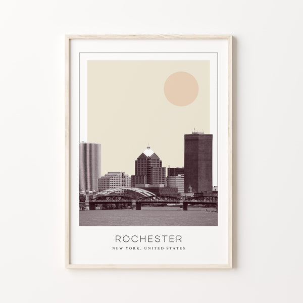 Rochester Poster Print, Rochester Travel Poster, Rochester Minimalistic Wall Art, Rochester, New York, United States 1868247882