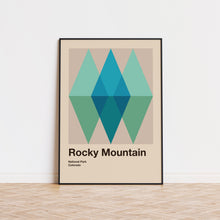 Rocky Mountain National Park Mid Century Poster  Abstract Travel Poster  Minimalist Art Print  National Park Poster  Colorado Poster 1490617408
