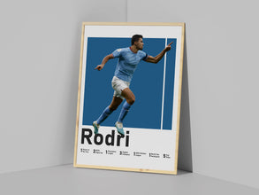 Rodri Soccer Art Poster, Spanish Midfielder Illustration Sport Poster 1639934859