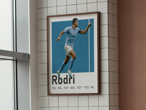 Rodri Soccer Art Poster, Spanish Midfielder Illustration Sport Poster 1639934859