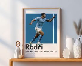 Rodri Soccer Art Poster, Spanish Midfielder Illustration Sport Poster 1639934859