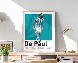 Rodrigo De Paul Poster, Argentinian Football Art Sport Poster 1535519789