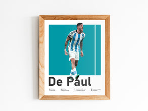 Rodrigo De Paul Poster, Argentinian Football Art Sport Poster 1535519789