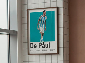 Rodrigo De Paul Poster, Argentinian Football Art Sport Poster 1535519789