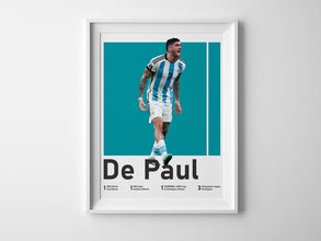 Rodrigo De Paul Poster, Argentinian Football Art Sport Poster 1535519789