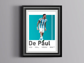 Rodrigo De Paul Poster, Argentinian Football Art Sport Poster 1535519789