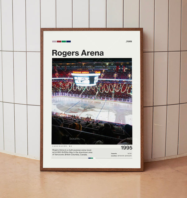Rogers Arena Poster, Vancouver Canucks Poster Print, NHL Arena Poster, Hockey Fan Gift Print