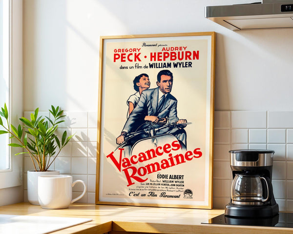 Roman Holiday French Movie Poster 1953 Romantic Comedy (Digital Download) 880969407