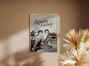 Roman Holiday Poster, Retro Movie Poster, Vintage Poster, Gift for Her, Romantic Movies, Audrey Hepburn, Gregory Peck, William Wyler, Italy 1889950714