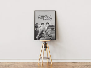 Roman Holiday Poster, Retro Movie Poster, Vintage Poster, Gift for Her, Romantic Movies, Audrey Hepburn, Gregory Peck, William Wyler, Italy 1889950714
