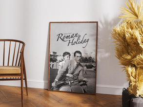 Roman Holiday Poster, Retro Movie Poster, Vintage Poster, Gift for Her, Romantic Movies, Audrey Hepburn, Gregory Peck, William Wyler, Italy 1889950714
