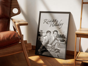 Roman Holiday Poster, Retro Movie Poster, Vintage Poster, Gift for Her, Romantic Movies, Audrey Hepburn, Gregory Peck, William Wyler, Italy 1889950714