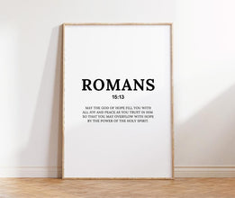 Romans 1513, Modern Christian Art, Bible Verse Printable Wall Art, Christian Wall Art, Christian Printable, Scripture Poster, Faith Poster 4303739076