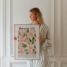 Romans 828 Print, Flower Market Print, Christian Wall Art, Bible Verse Poster, Digital Download, Spring Wall Art, Floral Prints 1869227974