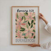 Romans 828 Print, Flower Market Print, Christian Wall Art, Bible Verse Poster, Digital Download, Spring Wall Art, Floral Prints 1869227974