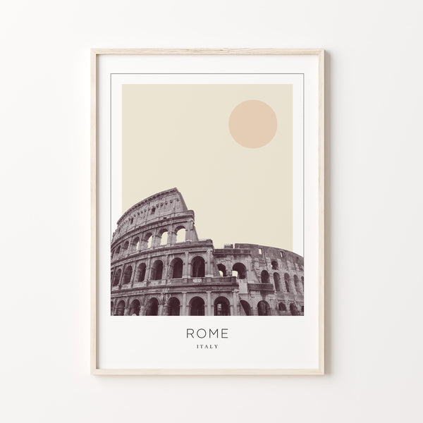 Rome Poster Print, Rome Travel Poster, Rome Minimalistic Wall Art, Rome, Italy 1868247870