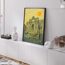 Rome Poster Print, Rome Travel Poster, Rome Van Gogh Style Wall Art, Rome, Italy