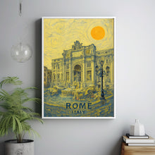 Rome Poster Print, Rome Travel Poster, Rome Van Gogh Style Wall Art, Rome, Italy