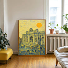 Rome Poster Print, Rome Travel Poster, Rome Van Gogh Style Wall Art, Rome, Italy
