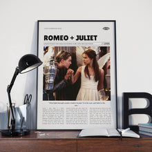 Romeo + Juliet, Baz Luhrmann, Retro Movie Poster, Custom Movie Poster Print 4421168030