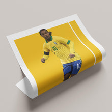 Ronaldinho Brazil Football Poster, Legendary Soccer Print, Sports Wall Decor Art 1560963441