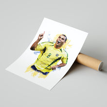 Ronaldo - R9 - Brazil - Legend - Football Poster - Football Print 1849109604
